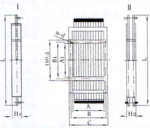 BZ-Ⅰ(單層)、BZ-Ⅱ(雙層)棒條閥門外形型號(hào)圖